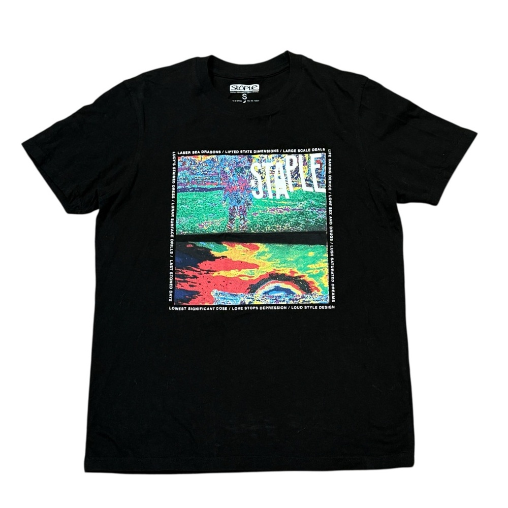 Staple Pigeon Black Short Sleeve Graphic Shirt Men’s Sz S